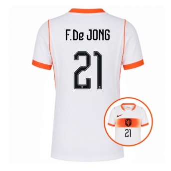 Billige Fotballdrakt Nederland Frenkie de Jong #21 Replika Bortedrakt Dame VM 2026 Kortermet
